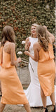 Cheap Spaghetti Straps Simple Formal Short Bridesmaid Dresses BD016