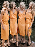 Cheap Spaghetti Straps Simple Formal Short Bridesmaid Dresses BD016