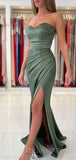 Strapless Mermaid Sexy Elegant Black Girls Slay Women Long Evening Prom Dresses PD596