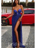 Strapless Sparkly Sequin Glitter New Best Stylish Elegant Long Women Evening Prom Dresses PD795