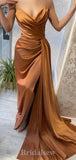Strapless Unique New Elegant Mermaid Sleeveless Modest Long Party Evening Prom Dresses PD1352