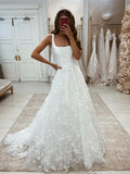 Two Pieces Detachable Popular Elegant Princess Vintage Dream Beach Long Wedding Dresses WD223