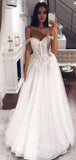 Unique Design A-line Garden Fairy Long Wedding Dresses, Bridal Gown WD164