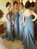 Unique Garden Beach Mermaid Formal Long Bridesmaid Dresses Online BD110