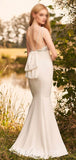Unique Mermaid Sleeveless Classic Fitted Beach Elegant Vintage Long Wedding Dresses WD386