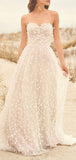 Unique New A-line Strapless Fairy Long Wedding Dresses, Bridal Gown WD165