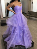Unique Purple Sweatheart Gorgeous Modest Prom Dresses Online PD073