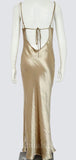 Unique Shiny Simple Straps Women Long Evening Party Prom Dresses PD567