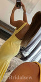 Yellow Mermaid  Halter Glitter New Popular Long Party Evening Prom Dresses PD979